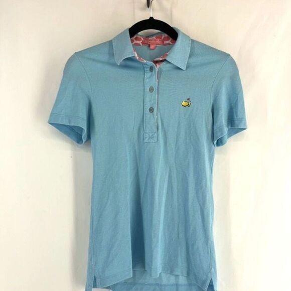 Masters Magnolia Lane Women's Aqua Blue Augusta Pima Cotton Golf Polo Shirt XS - Picture 1 of 11